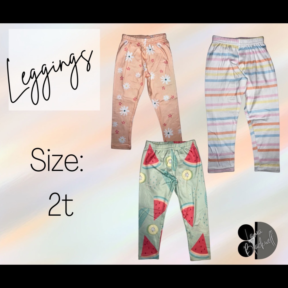DotDotSmile LOT of 3 pair of 2t leggings. NWT.
